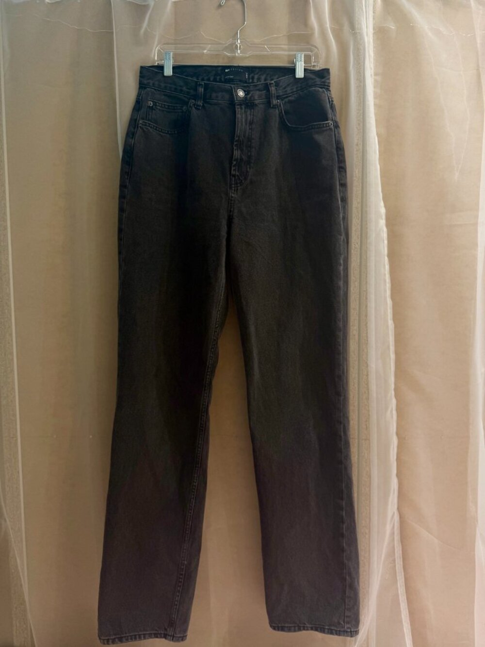 ASOS Tall 90s straight jean in washed black - Picture 1 of 2